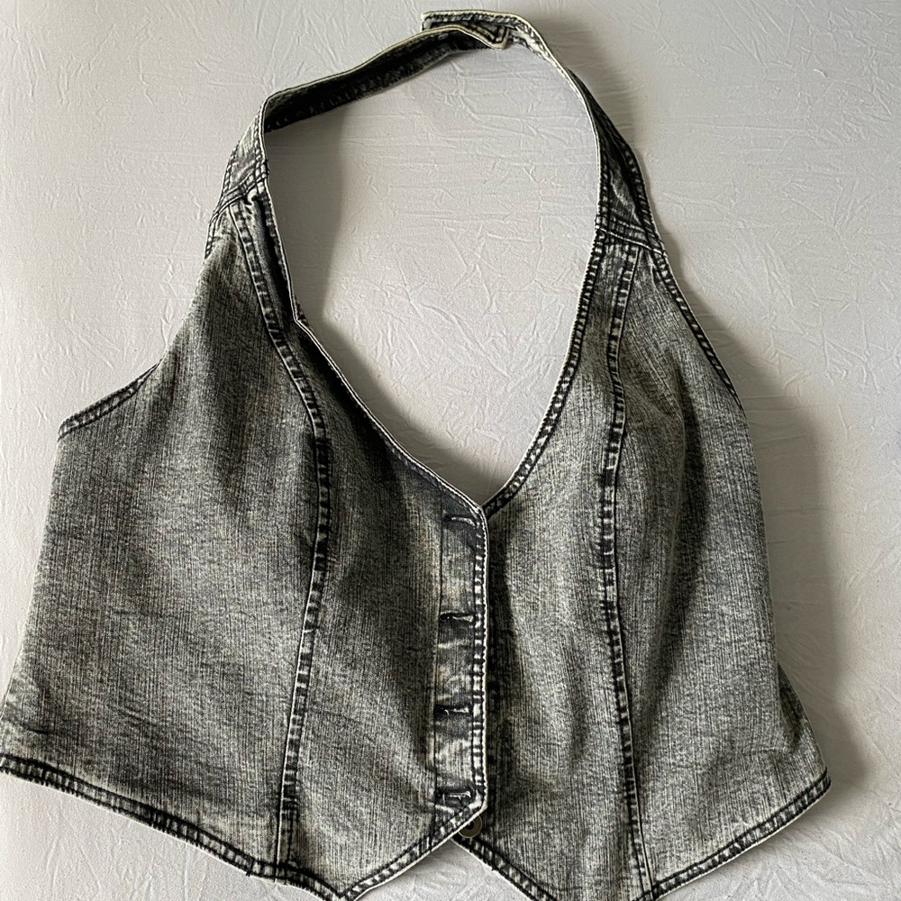Torrid Gray Denim Halter